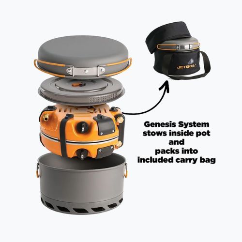 Aragaz turistic Jetboil Genesis Basecamp Cooking System carbon