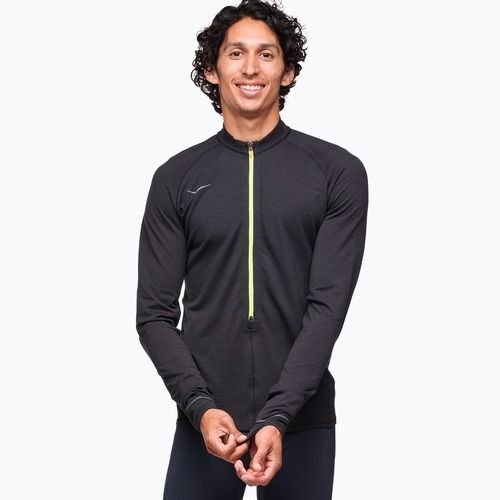 Longsleeve de alergare pentru bărbați HOKA BaseZip LS black