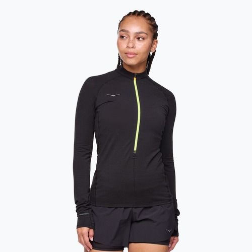 Longsleeve de alergare pentru femei HOKA BaseZip Long Sleeve black