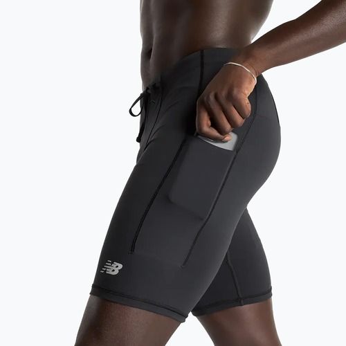 Bărbați New Balance Sleek Pocket Half Tight 9" pantaloni scurți de alergare negru