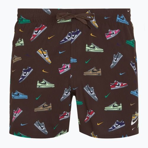 Șort de înot pentru bărbați Nike Multi Print 5" Volley baroque brown