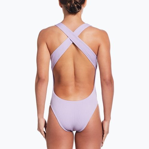 Costum de baie dintr-o piesă pentru femei Nike Elevated Essential Crossback hydrangeas