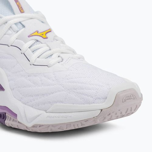 Încălțăminte de handbal Mizuno Wav Stealth Neo 2 white / navy peony / peach parfait