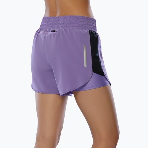 Pantaloni scurți de alergare pentru femei Mizuno 2IN1 4.5" paisley purple