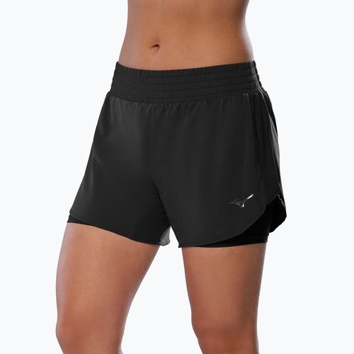 Pantaloni scurți de alergare pentru femei Mizuno 2IN1 4.5" black