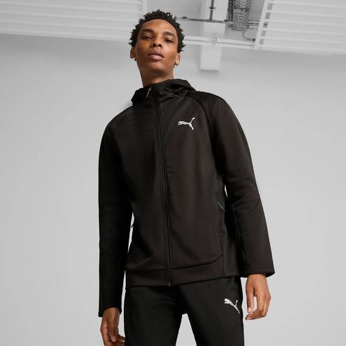 Hanorac pentru bărbați  PUMA Evostripe Warm Hoodie FZ DK puma black