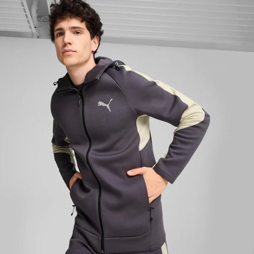 Hanorac pentru bărbați PUMA Evostripe Hoodie FZ DK galactic gr