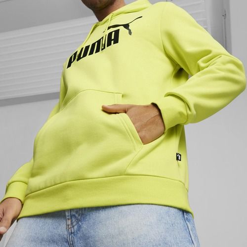 Hanorac pentru bărbați  PUMA Essentials Big Logo Hoodie FL lime sheen