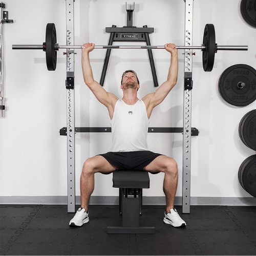 Aparat de perete TREXO Mercury cu bancă și suport de discuri negru