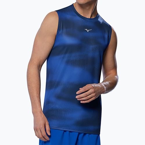 Tricou de alergare pentru bărbați Mizuno Core Graphic Sleeveless reflex blue