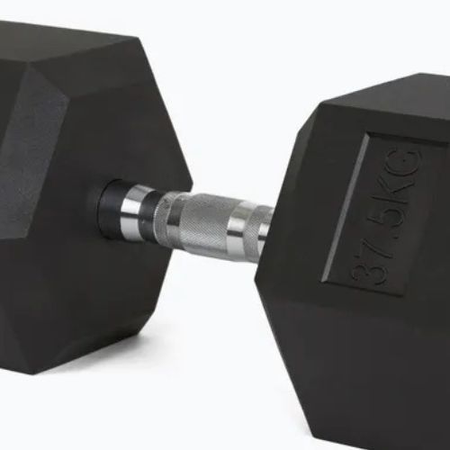 Halteră cauciucată TREXO Hex 37.5 kg