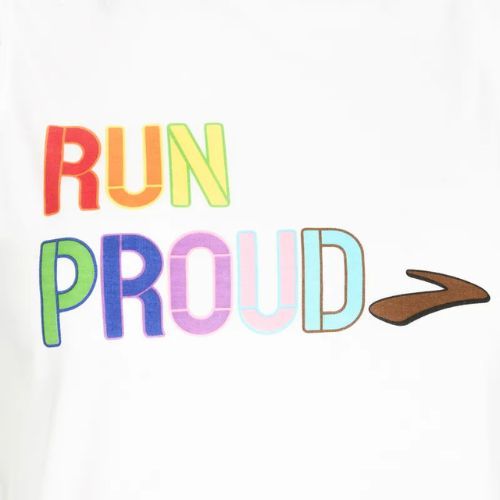 Tricou de alergare pentru femei Brooks Distance Graphic Tank white/rainbow/brow