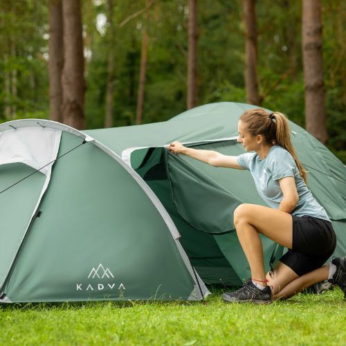 Cort de camping pentru 3-persoane KADVA Kavio 3 verde