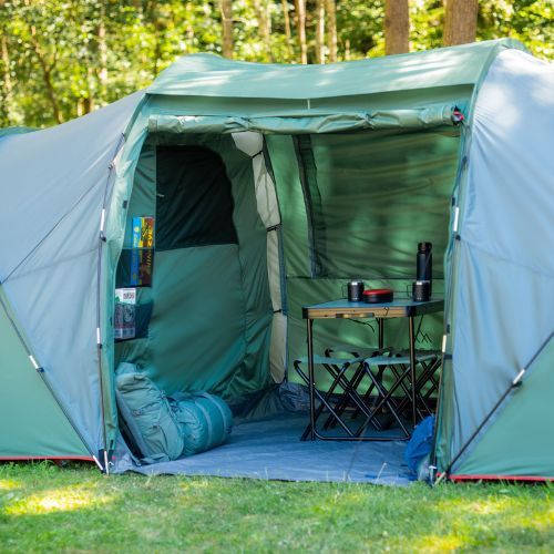 Cort de camping pentru 4-persoane KADVA Kavio 4.2 verde