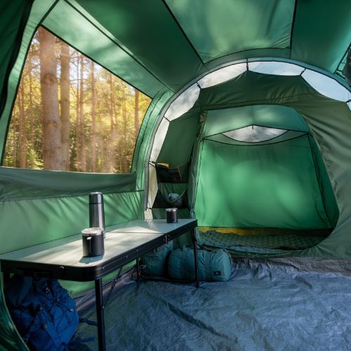 Cort de camping pentru 4-persoane KADVA Kavio 4.2 verde