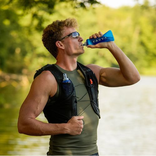 Softflask KADVA Flowbie 250 ml albastru