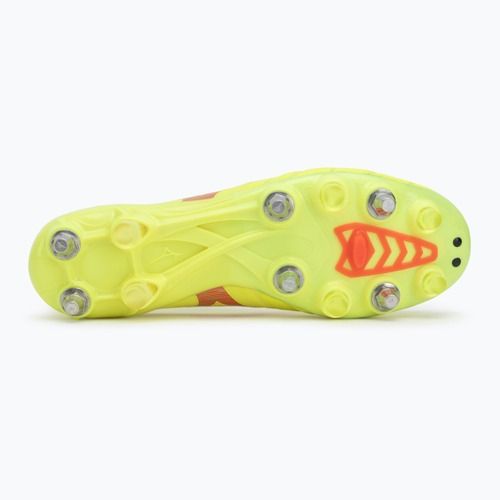 Încălțăminte de fotbal pentru bărbați Mizuno Morelia Neo IV β Elite MIX safety yellow/fiery coral 2/safety yellow