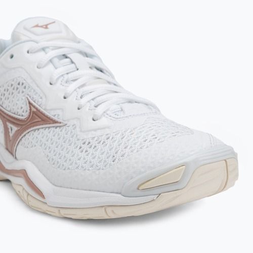 Încălțăminte de handbal pentru femei  Mizuno Wave Stealth V white/rose/snow white