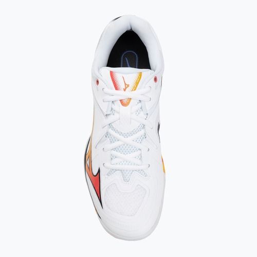 Încălțăminte de badminton Mizuno Wave Claw 3 white/citrus/calypso coral