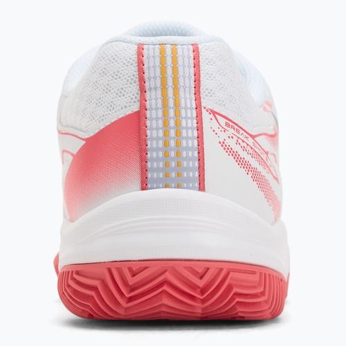 Încălțăminte de tenis pentru copii Mizuno Break Shot 5 Jr CC white/blue granite/calypso coral