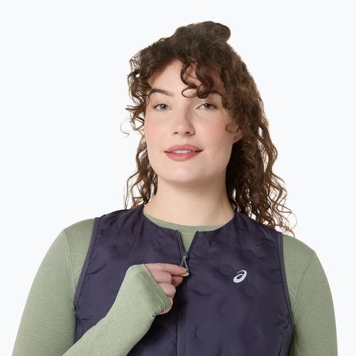 Vestă de alergare pentru femei ASICS Nagino Run Padded Gilet indigo fog