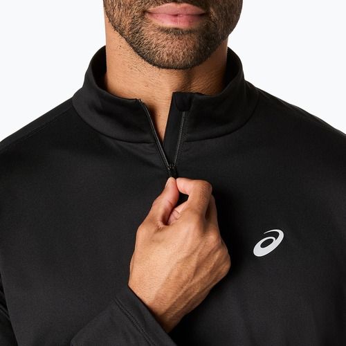 Bluză de alergare pentru bărbați ASICS Core Half Zip Winter performance black