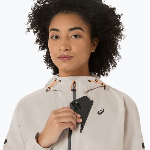 Geacă de alergare pentru femei ASICS Fujitrail Elite Waterproof cream