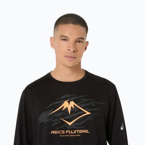Longsleeve de alergare pentru bărbați ASICS Fujitrail Logo LS performance black