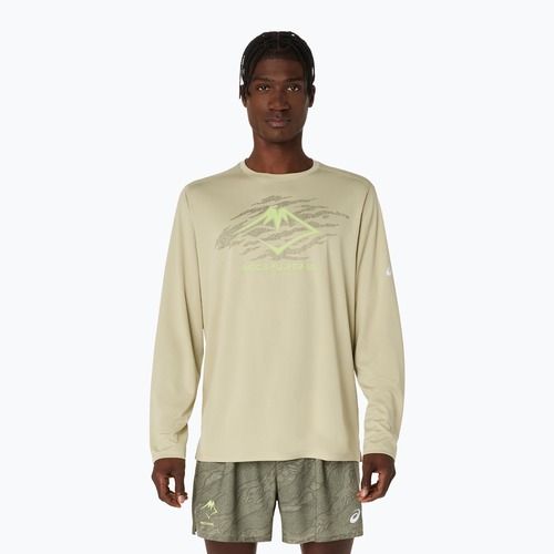 Longsleeve de alergare pentru bărbați ASICS Fujitrail Logo LS khaki
