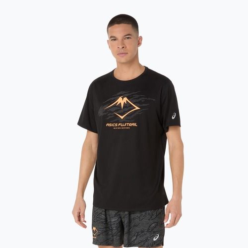 Tricou de alergare pentru bărbați ASICS Fujitrail Logo SS performance black