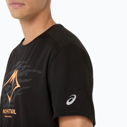 Tricou de alergare pentru bărbați ASICS Fujitrail Logo SS performance black