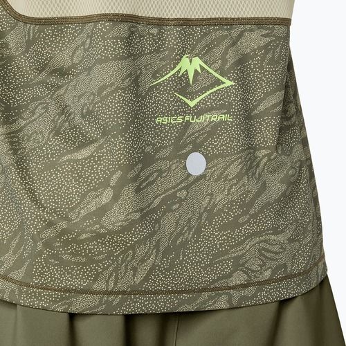 Tricou de alergare pentru bărbați ASICS Fujitrail Singlet mantle green/khaki