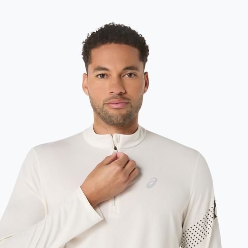 Longsleeve de alergare pentru bărbați ASICS Icon LS 1/2 Zip cream