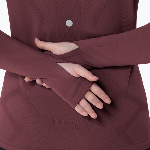 Longsleeve de alergare pentru femei ASICS Road Seamless LS dark currant/port royal