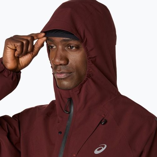 Geacă de alergare pentru bărbați ASICS Metarun Waterproof dark red planet