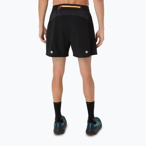 Pantaloni scurți de alergare pentru bărbați ASICS Fujitrail All Over Print 5IN performance black