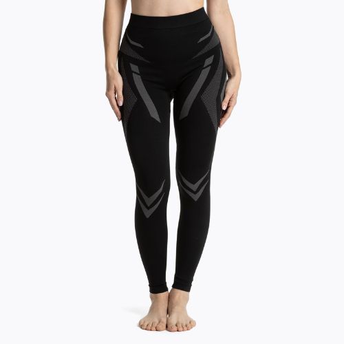 Set de lenjerie termică pentru femei KADVA ALPINESTEP COOLMAX THERMAL PRO DRY fără cusături, negru