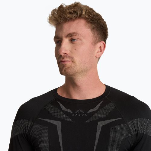 Set de lenjerie termică pentru bărbați KADVA ALPINESTEP COOLMAX THERMAL PRO DRY fără cusături negru