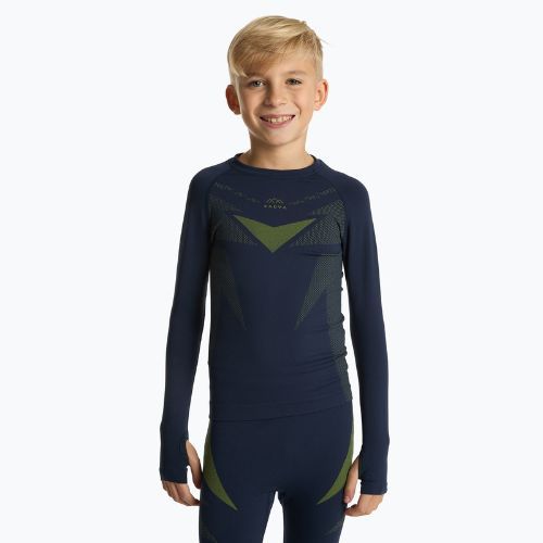 Set de lenjerie termică pentru copii KADVA ALPINESTEP THERMO LIGHT PLUS blue navy / green