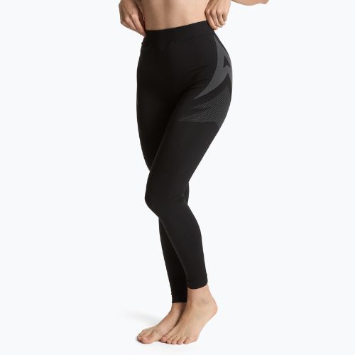 Set de lenjerie termică pentru femei KADVA ALPINESTEP THERMO LIGHT PLUS, fără cusături, negru