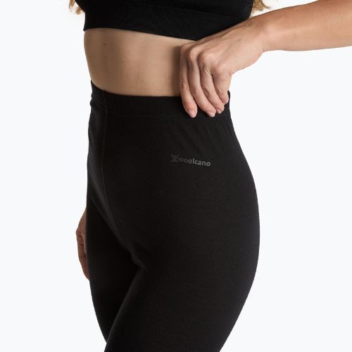 Pantaloni termoactivi pentru copii WOOLCANO 100% Merino PANT0542 black