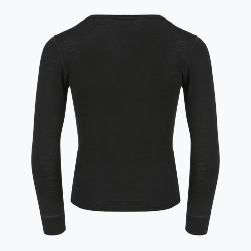 Bluză termoactivă pentru copii WOOLCANO termoaktywna 100% MERINO TOP00947 negru