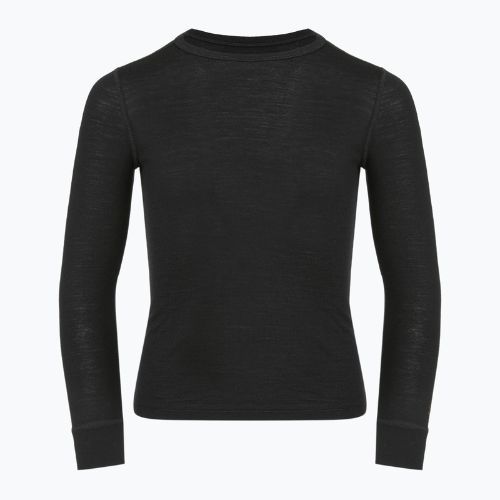 Bluză termoactivă pentru copii WOOLCANO termoaktywna 100% MERINO TOP00947 negru