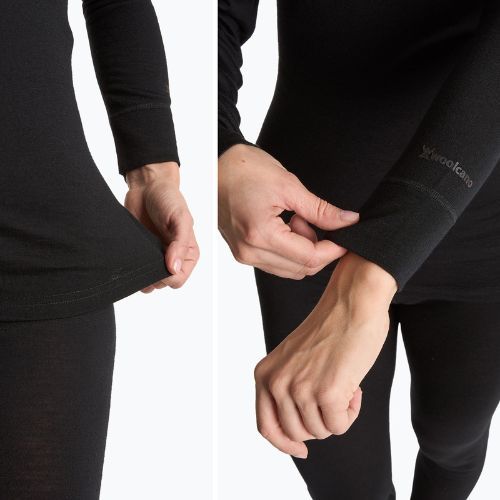 Bluză termoactivă pentru femei WOOLCANO 100% Merino TOP0541 negru