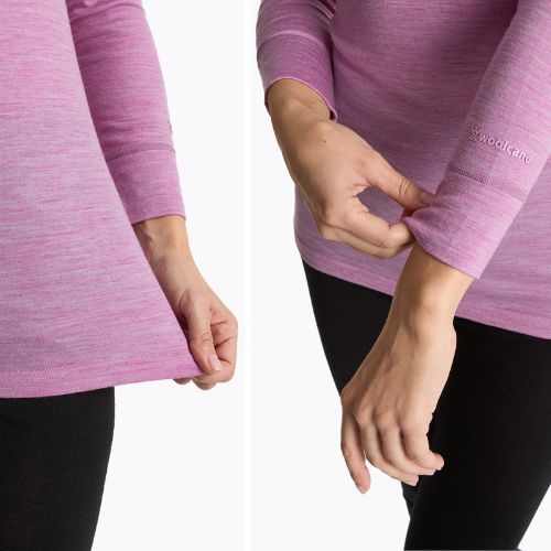 Bluză termoactivă pentru femei WOOLCANO 100% Merino TOP0541 violet