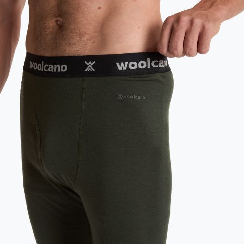 Set lenjerie termică pentru bărbați WOOLCANO Merino 100% SET0540 verde