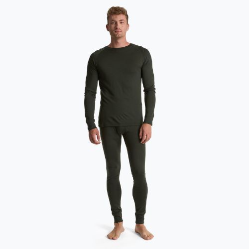 Set lenjerie termică pentru bărbați WOOLCANO Merino 100% SET0540 verde