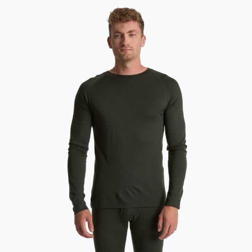 Set lenjerie termică pentru bărbați WOOLCANO Merino 100% SET0540 verde