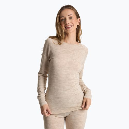 Set de lenjerie termică pentru femei WOOLCANO Merino 100% SET0543 bej
