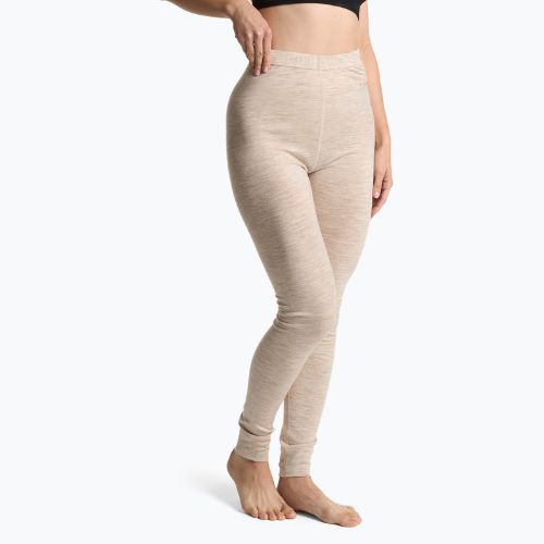 Set de lenjerie termică pentru femei WOOLCANO Merino 100% SET0543 bej